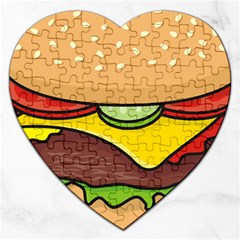 Cheeseburger Jigsaw Puzzle (heart)