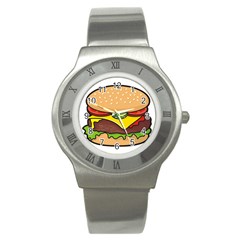 Cheeseburger Stainless Steel Watch