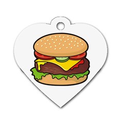 Cheeseburger Dog Tag Heart (one Side) by sifis