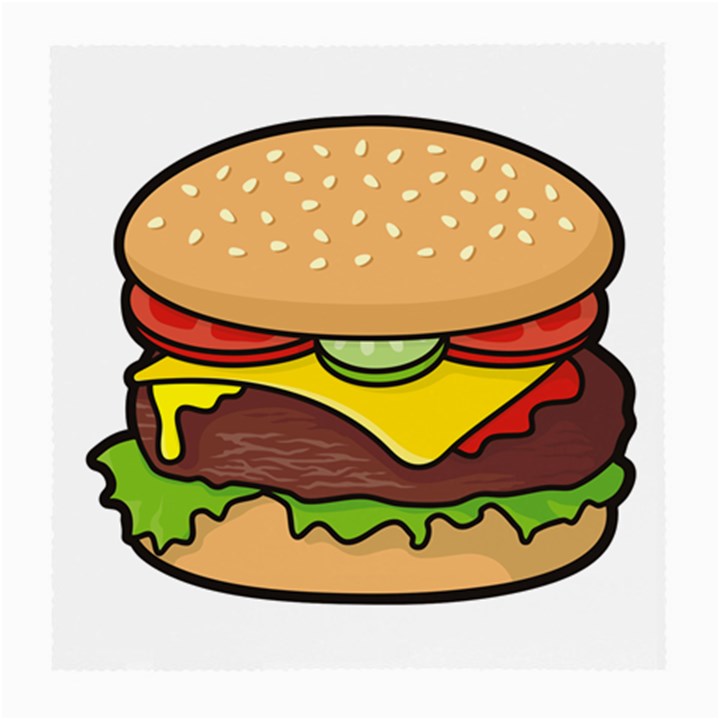 Cheeseburger Medium Glasses Cloth (2-Side)