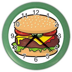 Cheeseburger Color Wall Clocks