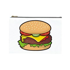 Cheeseburger Cosmetic Bag (large) 