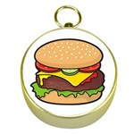 Cheeseburger Gold Compasses Front