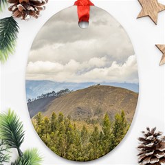 Ecuadorian Landscape At Chimborazo Province Ornament (oval)  by dflcprints