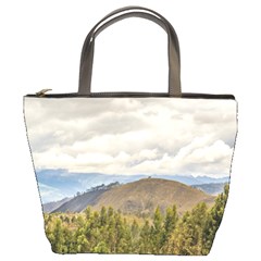 Ecuadorian Landscape At Chimborazo Province Bucket Bags by dflcprints