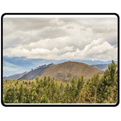 Ecuadorian Landscape At Chimborazo Province Fleece Blanket (medium) 