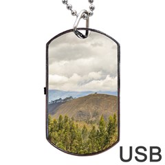 Ecuadorian Landscape At Chimborazo Province Dog Tag Usb Flash (one Side)