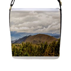 Ecuadorian Landscape At Chimborazo Province Flap Messenger Bag (l)  by dflcprints