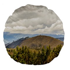 Ecuadorian Landscape At Chimborazo Province Large 18  Premium Flano Round Cushions by dflcprints