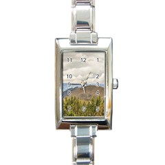 Ecuadorian Landscape At Chimborazo Province Rectangle Italian Charm Watch by dflcprints