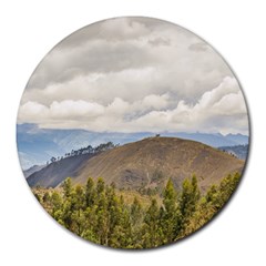 Ecuadorian Landscape At Chimborazo Province Round Mousepads by dflcprints