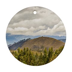 Ecuadorian Landscape At Chimborazo Province Ornament (round)  by dflcprints