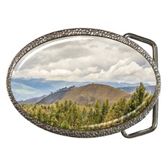 Ecuadorian Landscape At Chimborazo Province Belt Buckles by dflcprints