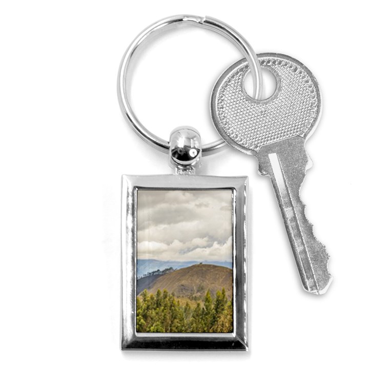 Ecuadorian Landscape At Chimborazo Province Key Chains (Rectangle) 