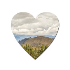 Ecuadorian Landscape At Chimborazo Province Heart Magnet by dflcprints