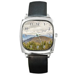 Ecuadorian Landscape At Chimborazo Province Square Metal Watch by dflcprints