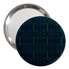 Dark Blue Teal Mod Circles 3  Handbag Mirrors by BrightVibesDesign