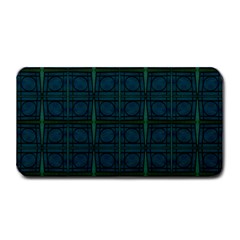 Dark Blue Teal Mod Circles Medium Bar Mats