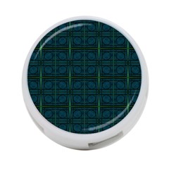 Dark Blue Teal Mod Circles 4-port Usb Hub (one Side) by BrightVibesDesign