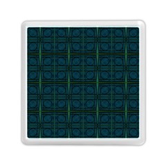 Dark Blue Teal Mod Circles Memory Card Reader (square) 