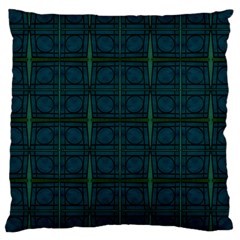 Dark Blue Teal Mod Circles Large Cushion Case (two Sides) by BrightVibesDesign