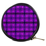 Bright Pink Mod Circles Mini Makeup Bags Front