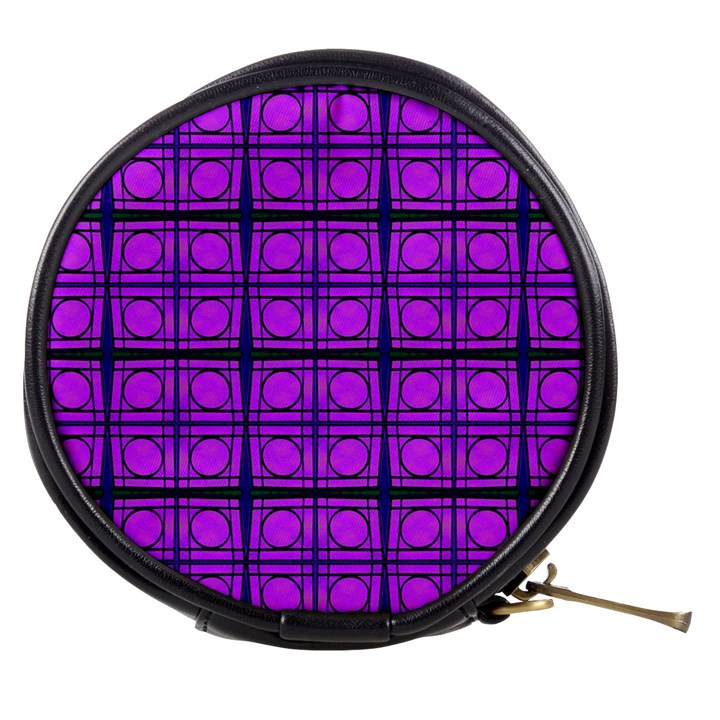 Bright Pink Mod Circles Mini Makeup Bags