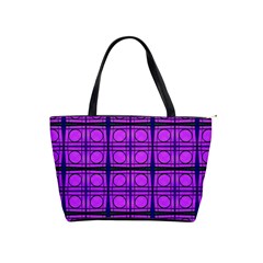 Bright Pink Mod Circles Shoulder Handbags by BrightVibesDesign