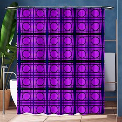 Bright Pink Mod Circles Shower Curtain 60  X 72  (medium) 