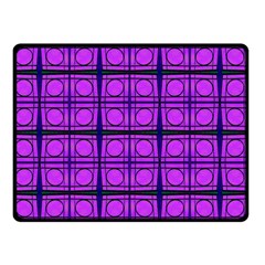 Bright Pink Mod Circles Double Sided Fleece Blanket (small) 