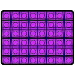 Bright Pink Mod Circles Double Sided Fleece Blanket (large) 