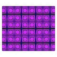 Bright Pink Mod Circles Double Sided Flano Blanket (small) 