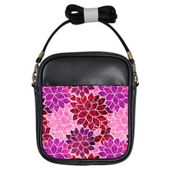 Rose Quartz Flowers Girls Sling Bags