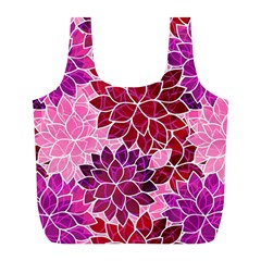 Rose Quartz Flowers Full Print Recycle Bags (l)  by KirstenStar