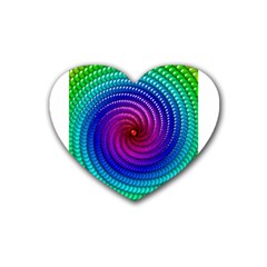 Colors Rubber Coaster (heart)  by SaraReneeBoutique