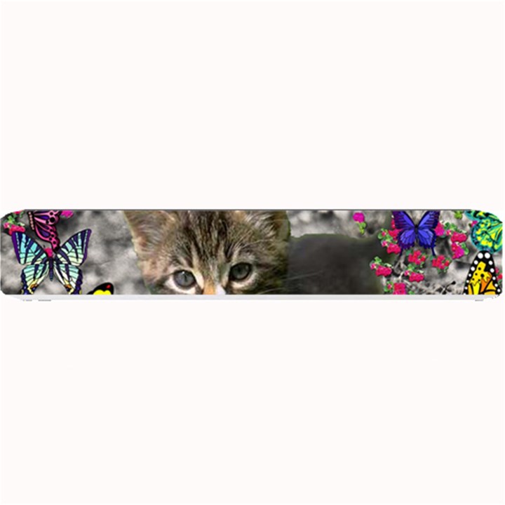 Emma In Butterflies I, Gray Tabby Kitten Small Bar Mats