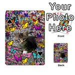 Emma In Butterflies I, Gray Tabby Kitten Playing Cards 54 Designs  Front - Spade10