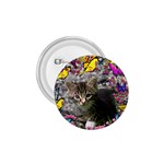 Emma In Butterflies I, Gray Tabby Kitten 1.75  Buttons Front