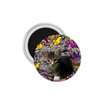 Emma In Butterflies I, Gray Tabby Kitten 1.75  Magnets Front