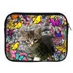 Emma In Butterflies I, Gray Tabby Kitten Apple iPad 2/3/4 Zipper Cases Front