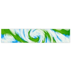 Tie Dye Green Blue Abstract Swirl Flano Scarf (small) by BrightVibesDesign