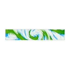 Tie Dye Green Blue Abstract Swirl Flano Scarf (mini) by BrightVibesDesign