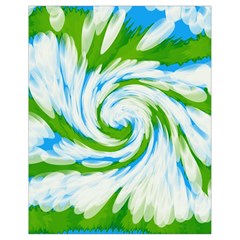 Tie Dye Green Blue Abstract Swirl Drawstring Bag (small)