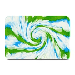 Tie Dye Green Blue Abstract Swirl Plate Mats