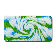 Tie Dye Green Blue Abstract Swirl Medium Bar Mats