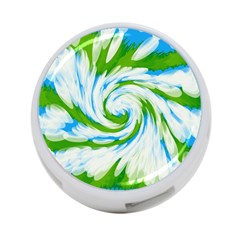 Tie Dye Green Blue Abstract Swirl 4-port Usb Hub (one Side) by BrightVibesDesign