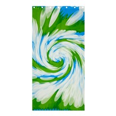 Tie Dye Green Blue Abstract Swirl Shower Curtain 36  X 72  (stall) 