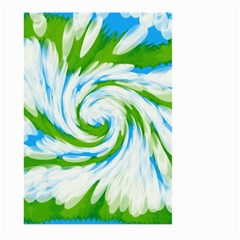 Tie Dye Green Blue Abstract Swirl Large Garden Flag (two Sides)