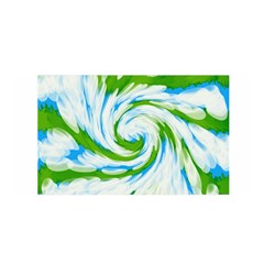 Tie Dye Green Blue Abstract Swirl Satin Wrap by BrightVibesDesign