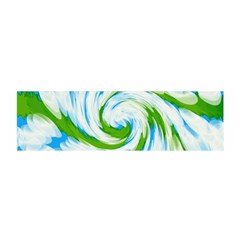 Tie Dye Green Blue Abstract Swirl Satin Scarf (oblong)